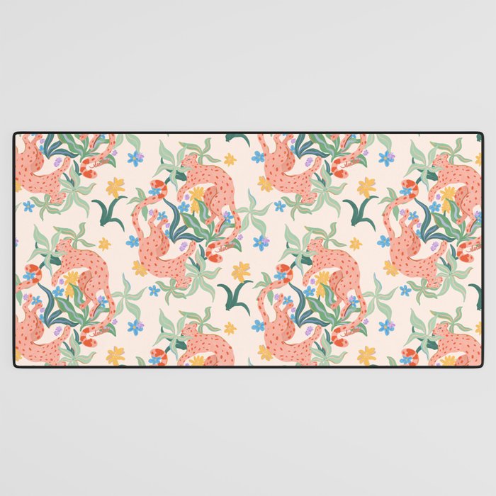 Blush Cheetahs  Desk Mat Gallery Image 3
