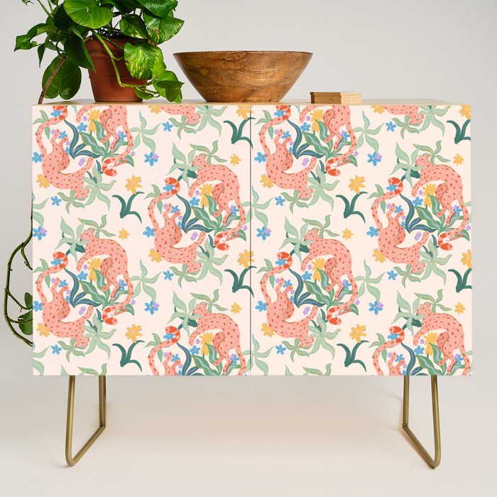 Blush Cheetahs  Credenza Gallery Image 1