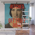 Bitches Get Stuff Done / AOC / Funny Feminist Motivational Quote Wall Mural Gallery Image 1