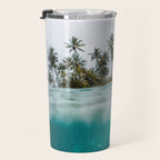 Split View Paradise - Ocean and Palm Tree Wall Art Travel Mug Gallery Image 3
