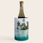 Split View Paradise - Ocean and Palm Tree Wall Art Wine Chiller Gallery Image 2