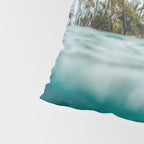 Split View Paradise - Ocean and Palm Tree Wall Art Pillow Sham Gallery Image 4