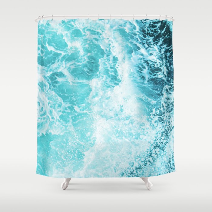 Perfect Sea Waves Shower Curtain Gallery Image 1