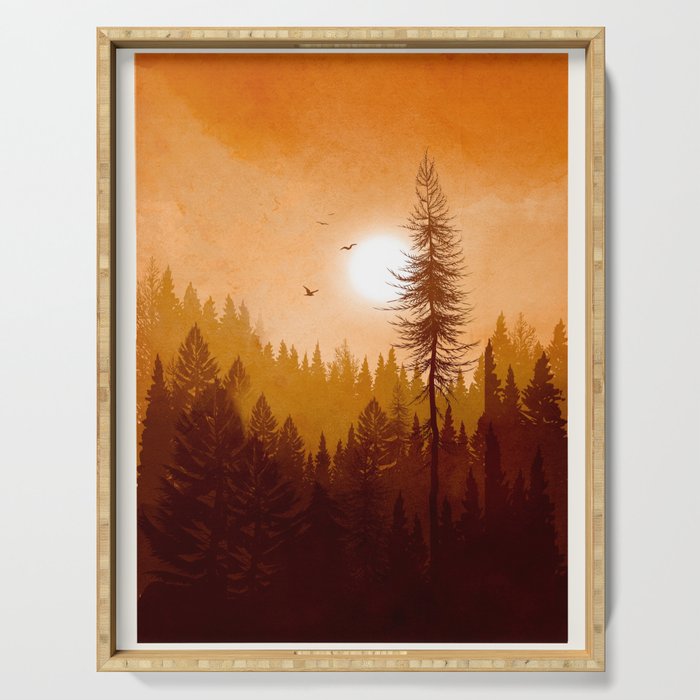 Morning Mountain Mist 1 Serving Tray Gallery Image 1