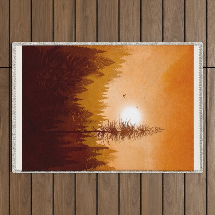 Morning Mountain Mist 1 Outdoor Rug Gallery Image 1