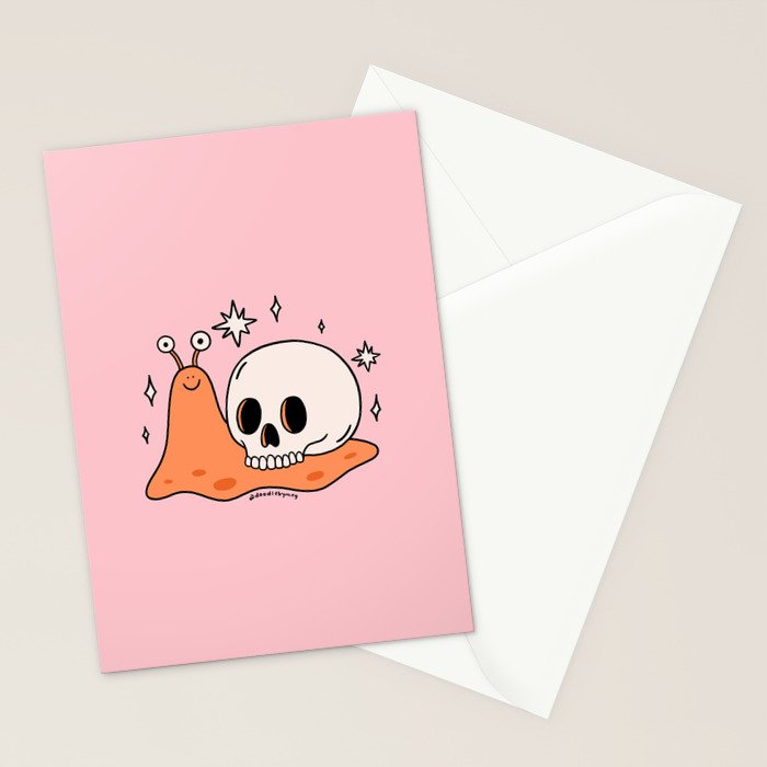 Skull Snail Stationery Card Gallery Image 2