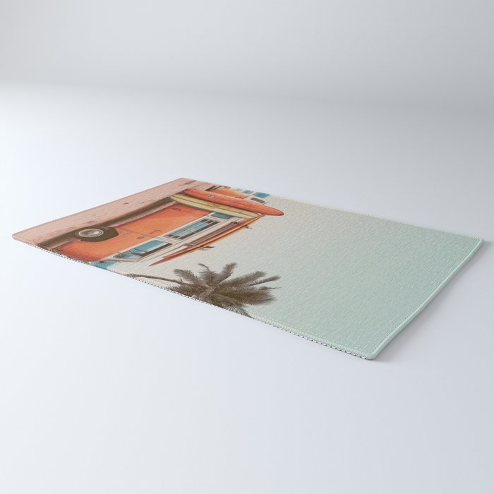 Surf Van I - Vintage Coastal Adventure Print Rug Gallery Image 3