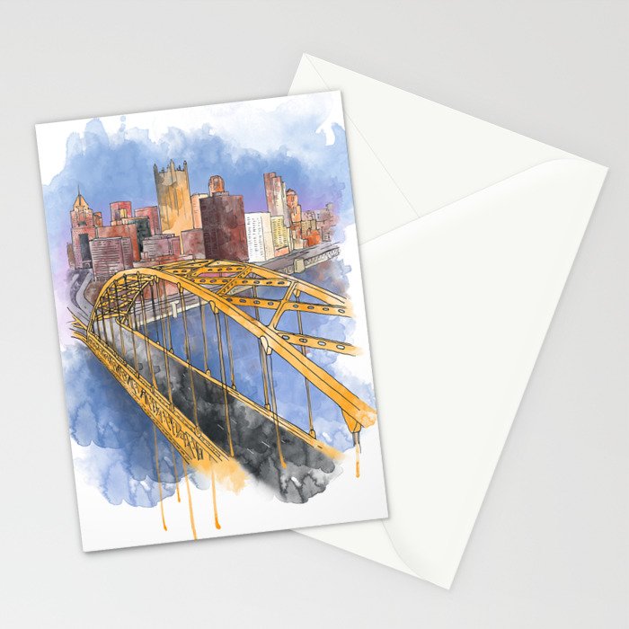 Pittsburgh Fort Pitt and Downtown Stationery Card Gallery Image 2