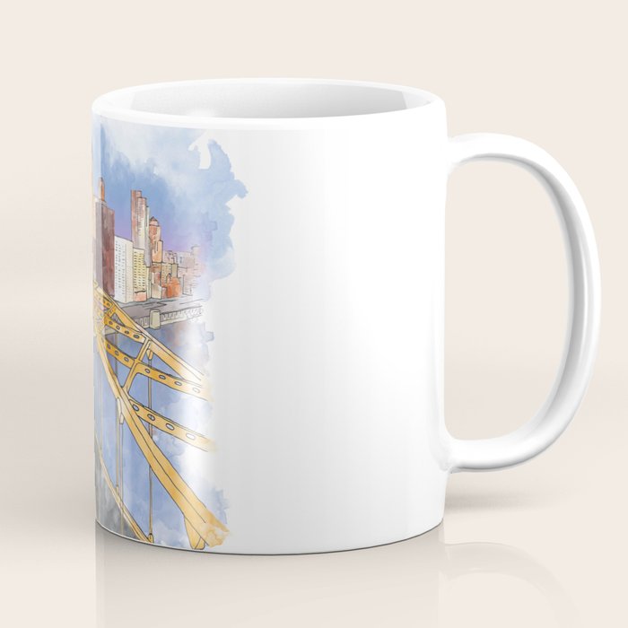 Pittsburgh Fort Pitt and Downtown Coffee Mug Gallery Image 1