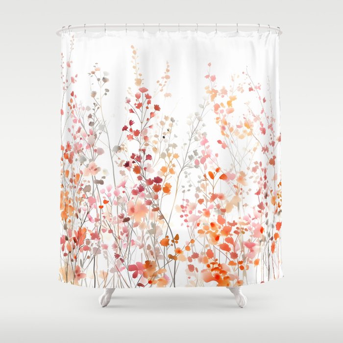 Natureâs Floral Meadowscape Shower Curtain Gallery Image 1