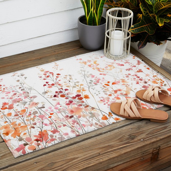 Natureâs Floral Meadowscape Outdoor Rug Gallery Image 2