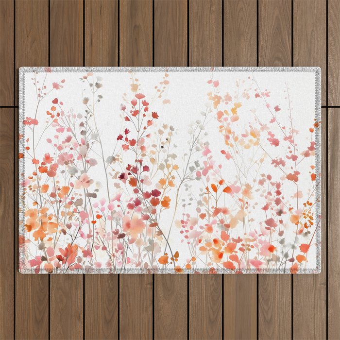 Natureâs Floral Meadowscape Outdoor Rug Gallery Image 1