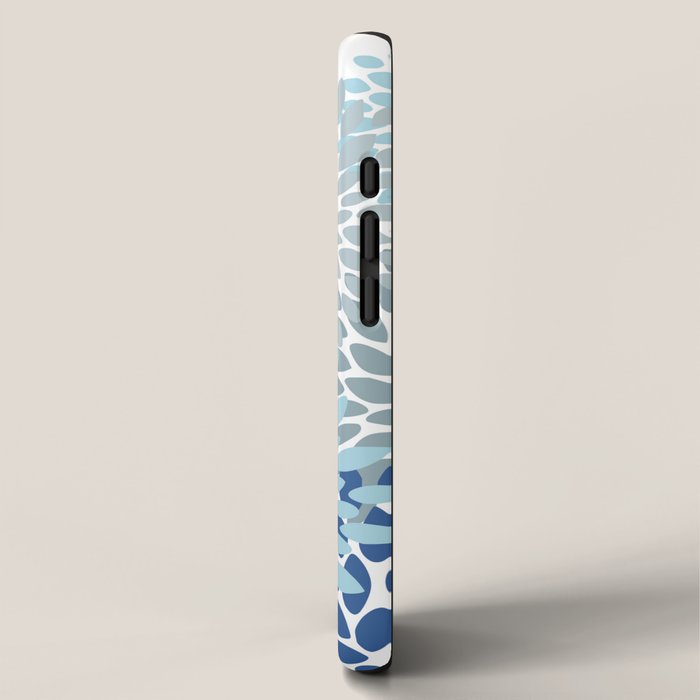 Festive, Floral Pattern, Blue and Gray, Floral Prints iPhone Case Gallery Image 2