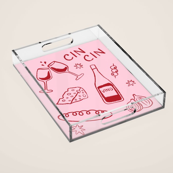 Late Dinner Acrylic Tray Gallery Image 1