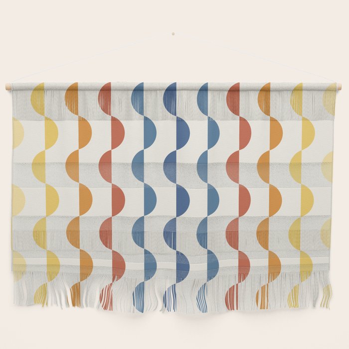 Gwynne Pattern Retro Shapes - Colorful 70's Wall Hanging Gallery Image 1