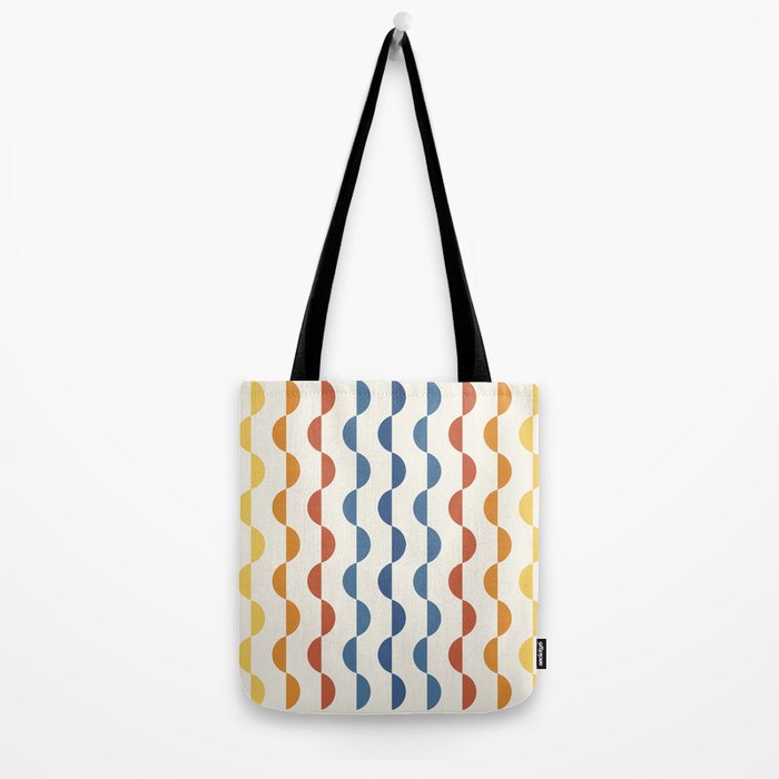 Gwynne Pattern Retro Shapes - Colorful 70's Tote Bag Gallery Image 2