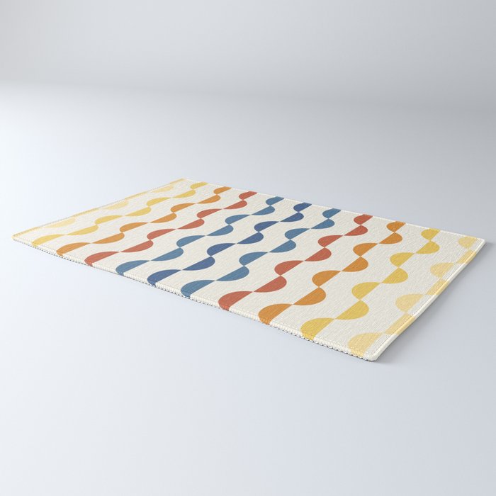 Gwynne Pattern Retro Shapes - Colorful 70's Rug Gallery Image 3