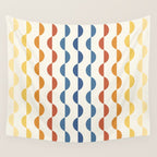 Gwynne Pattern Retro Shapes - Colorful 70's Wall Tapestry Gallery Image 4