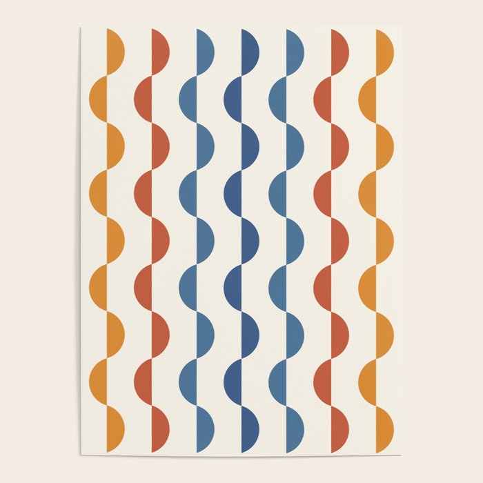 Gwynne Pattern Retro Shapes - Colorful 70's Poster Gallery Image 1