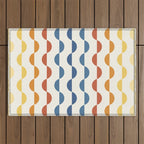 Gwynne Pattern Retro Shapes - Colorful 70's Outdoor Rug Gallery Image 1