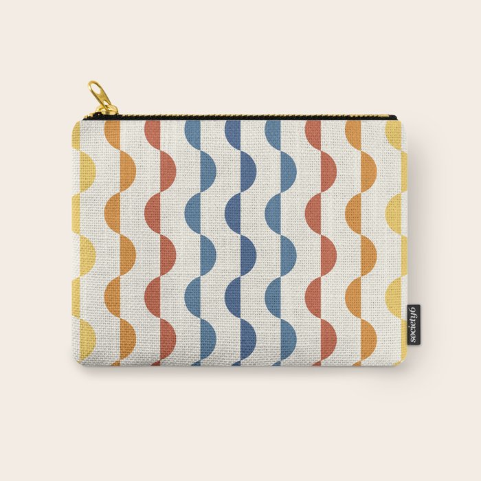 Gwynne Pattern Retro Shapes - Colorful 70's Carry All Pouch Gallery Image 1