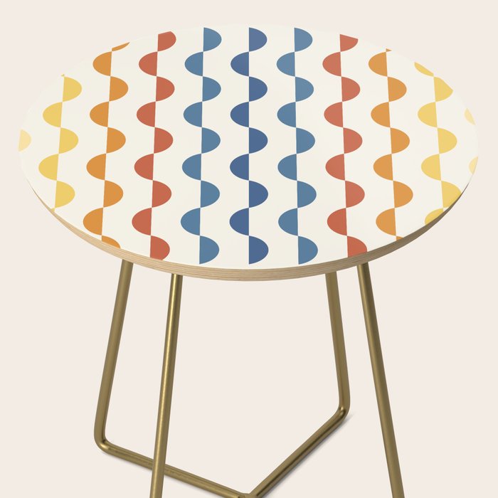 Gwynne Pattern Retro Shapes - Colorful 70's Side Table Gallery Image 2