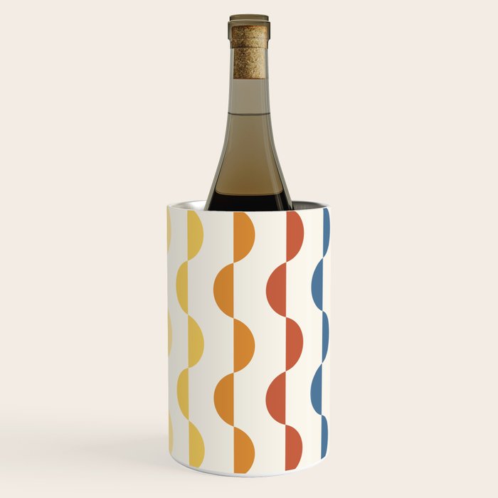 Gwynne Pattern Retro Shapes - Colorful 70's Wine Chiller Gallery Image 2