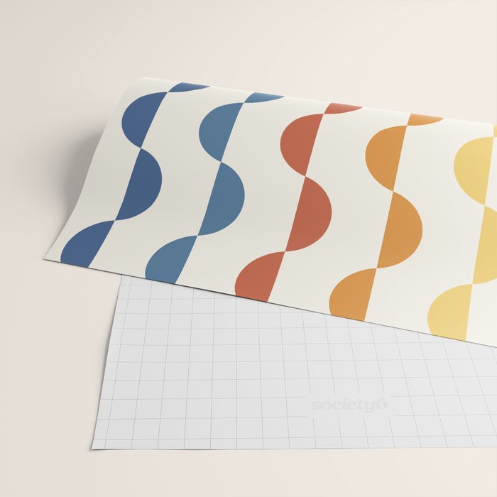 Gwynne Pattern Retro Shapes - Colorful 70's Wrapping Paper Gallery Image 2