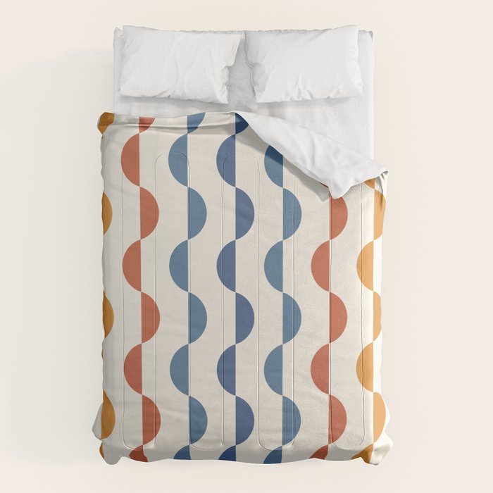 Gwynne Pattern Retro Shapes - Colorful 70's Comforter Gallery Image 1