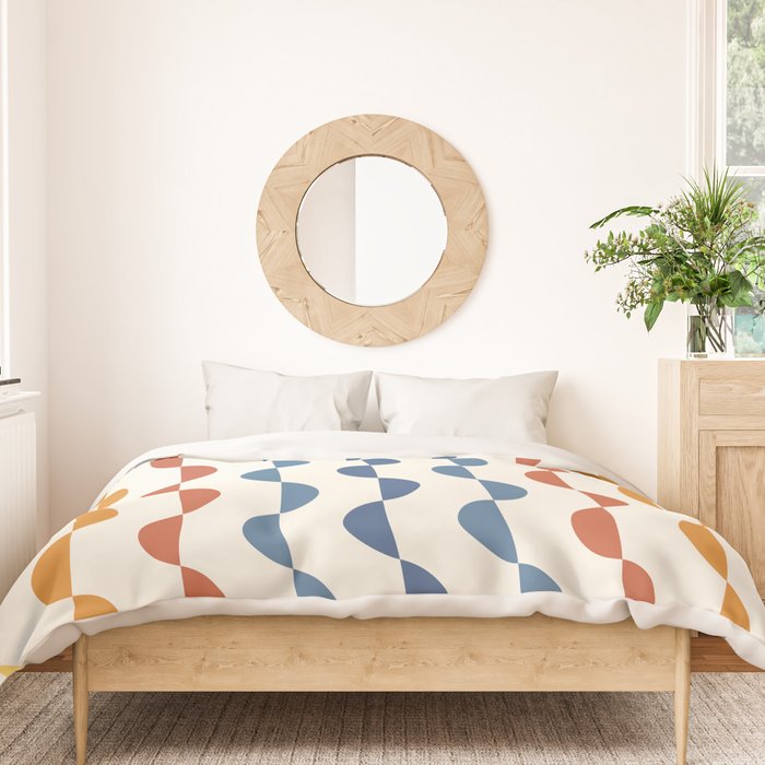 Gwynne Pattern Retro Shapes - Colorful 70's Duvet Cover Gallery Image 3