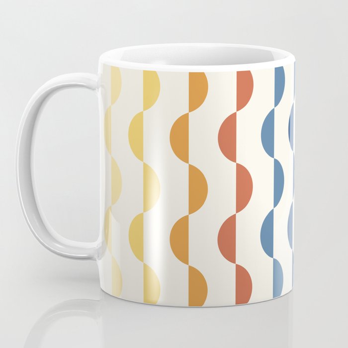 Gwynne Pattern Retro Shapes - Colorful 70's Coffee Mug Gallery Image 3