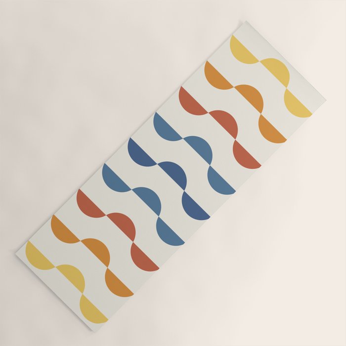 Gwynne Pattern Retro Shapes - Colorful 70's Yoga Mat Gallery Image 1