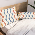 Gwynne Pattern Retro Shapes - Colorful 70's Pillow Sham Gallery Image 2