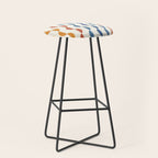 Gwynne Pattern Retro Shapes - Colorful 70's Stool Gallery Image 1