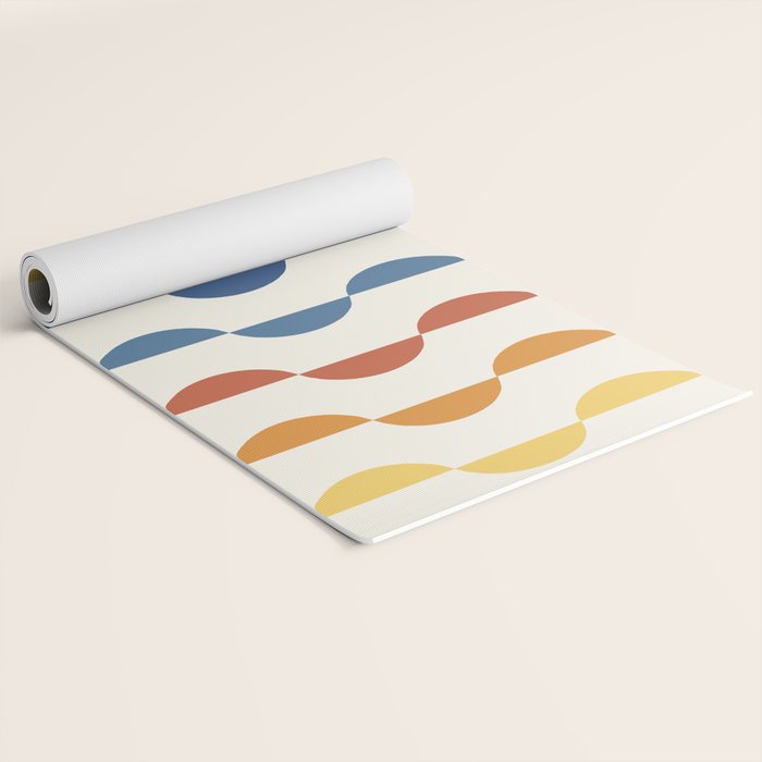 Gwynne Pattern Retro Shapes - Colorful 70's Yoga Mat Gallery Image 2