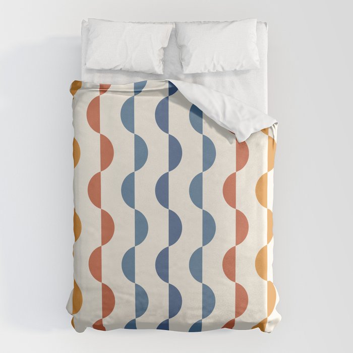 Gwynne Pattern Retro Shapes - Colorful 70's Duvet Cover Gallery Image 6