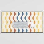 Gwynne Pattern Retro Shapes - Colorful 70's Desk Mat Gallery Image 1