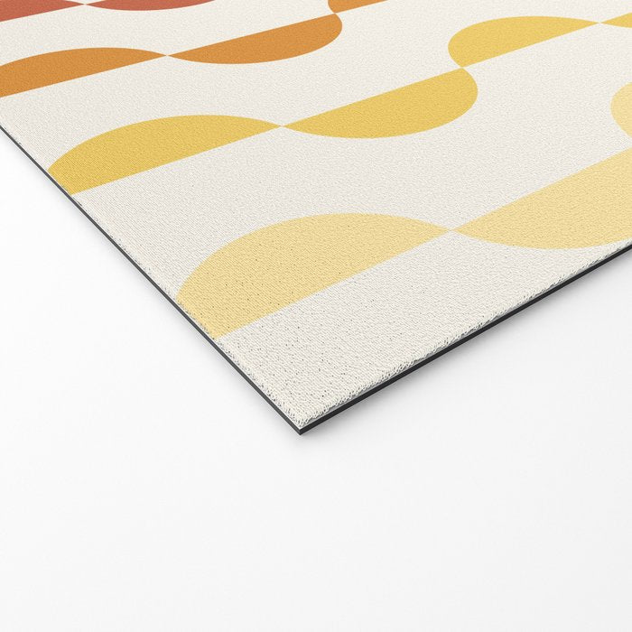Gwynne Pattern Retro Shapes - Colorful 70's Welcome Mat Gallery Image 2