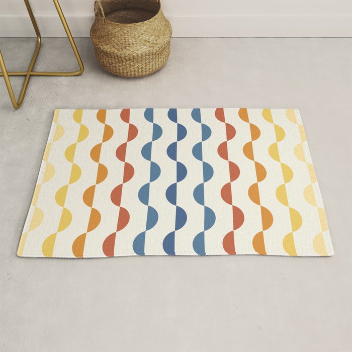 Gwynne Pattern Retro Shapes - Colorful 70's Rug Gallery Image 1