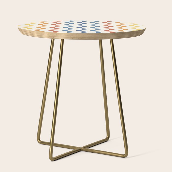 Gwynne Pattern Retro Shapes - Colorful 70's Side Table Gallery Image 1