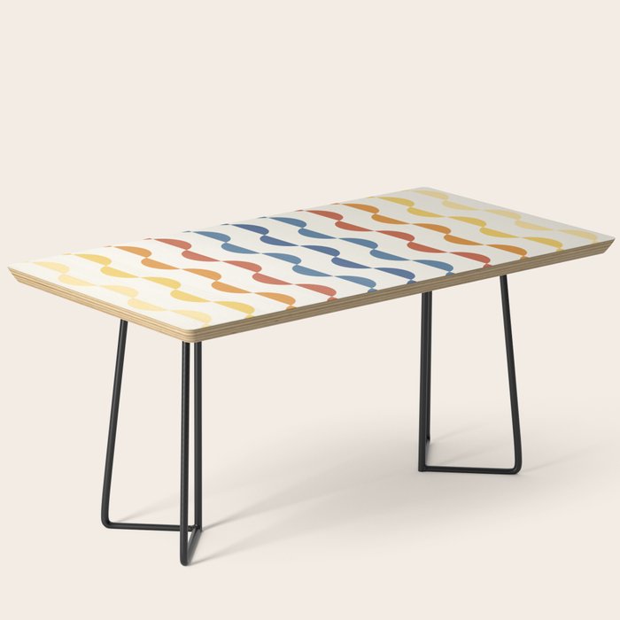 Gwynne Pattern Retro Shapes - Colorful 70's Coffee Table Gallery Image 1
