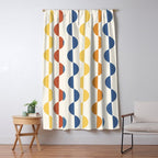 Gwynne Pattern Retro Shapes - Colorful 70's Window Curtain Gallery Image 5