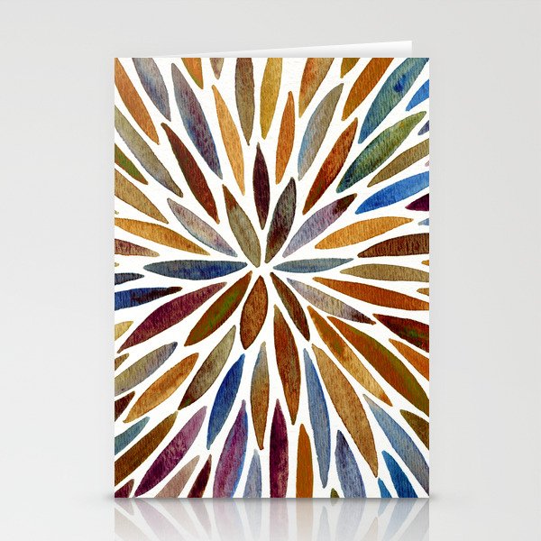 Watercolor Burst - Retro Palette Stationery Card Gallery Image 1
