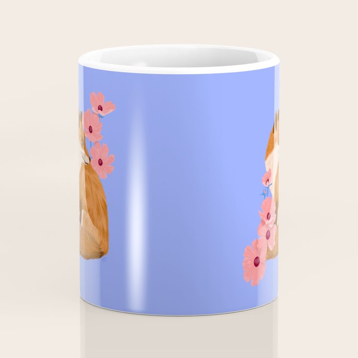 Graceful Fox Among Flowers Coffee Mug Gallery Image 4