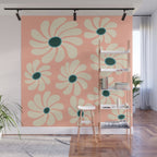 Retro Super Bloom - 70's Vibe Wall Mural Gallery Image 1