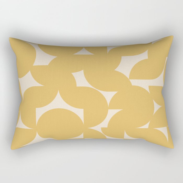 Contemporary Geometric Shapes - Orange Rectangular Pillow Gallery Image 2
