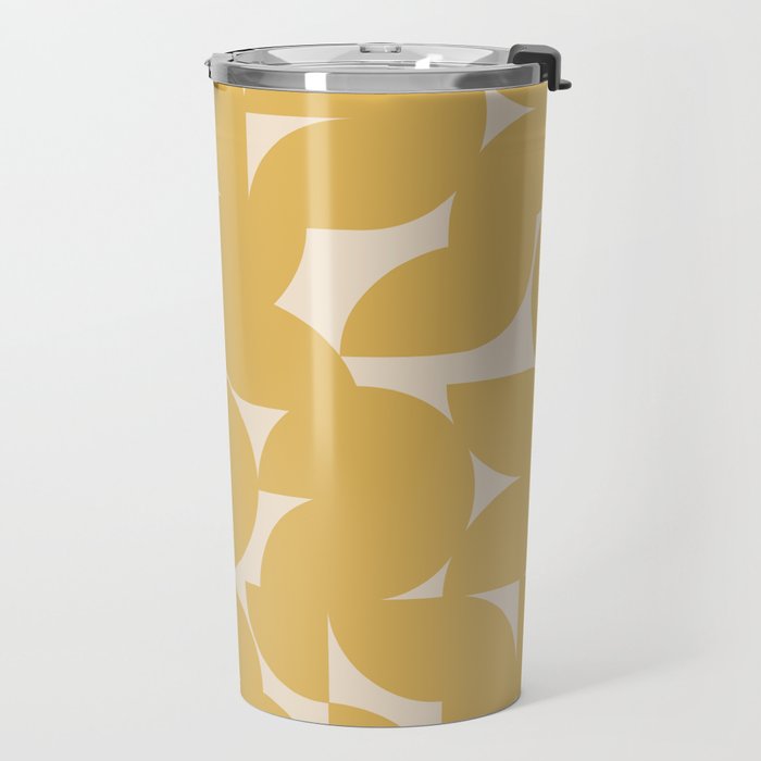 Contemporary Geometric Shapes - Orange Travel Mug Gallery Image 2