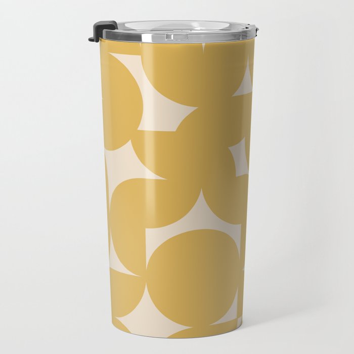 Contemporary Geometric Shapes - Orange Travel Mug Gallery Image 3