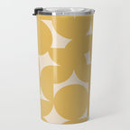 Contemporary Geometric Shapes - Orange Travel Mug Gallery Image 3