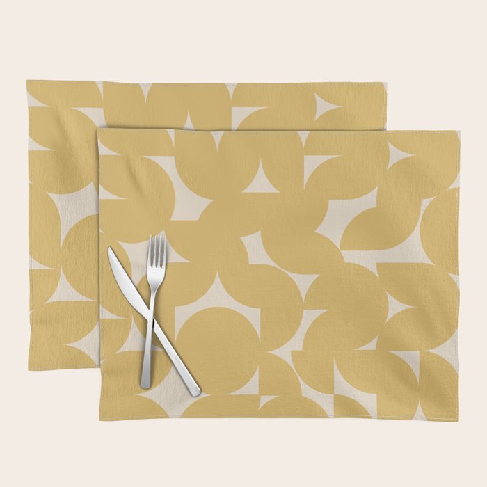 Contemporary Geometric Shapes - Orange Placemat Gallery Image 1